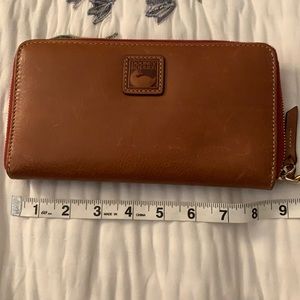 Dooney & Bourke leather Zip wristlet Wallet with Strap